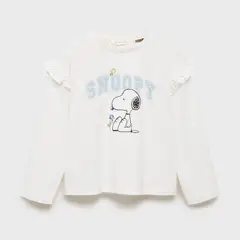 MANGO KIDS - Polo Bebé Niña Manga Corta Algodón Snoopy