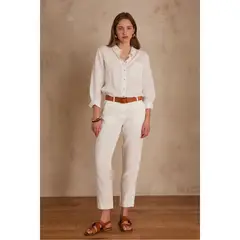 MAISON 123 - Pantalón Straight Tiro Medio Mujer