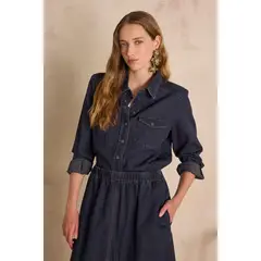 MAISON 123 - Blusa Denim Mujer