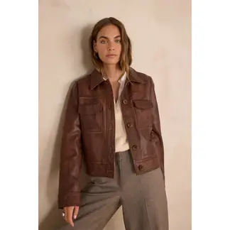 MAISON 123 - Casaca 100% Cuero Mujer