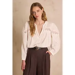 MAISON 123 - Blusa Manga Larga Mujer