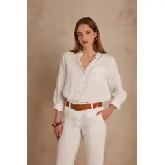 MAISON 123 - Blusa Manga Larga Mujer