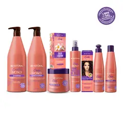 BE NATURAL - Set Curly Monoi 1 Litro Tratamiento Capilar Rizos