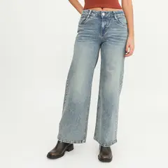 DENIMLAB - Jean Wide Leg Tiro Bajo Mujer