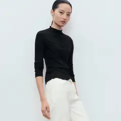 MANGO - Polo Manga Larga Mujer