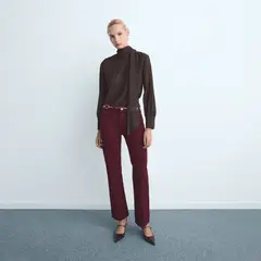 MANGO - Jean Straight Tiro Medio Mujer