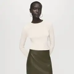 MANGO - Polo Manga Larga Mujer