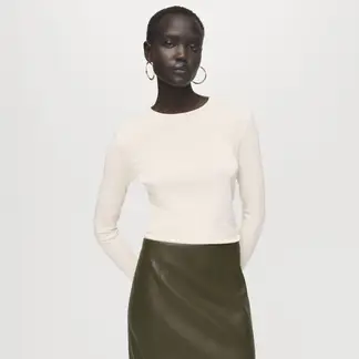 MANGO - Polo Manga Larga Mujer