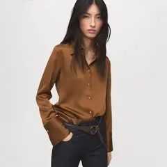 MANGO - Blusa Manga Larga Mujer