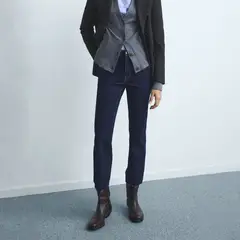 MANGO - Jean Flare Tiro Medio Mujer