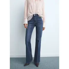 MANGO - Jean Flare Tiro Alto Mujer
