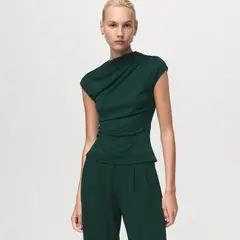 MANGO - Polo Asimétrico Mujer