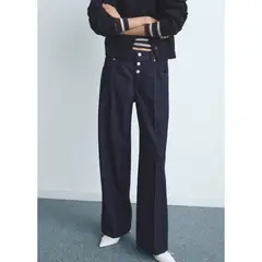 MANGO - Jean Straight Tiro Medio Mujer