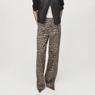 MANGO - Jean Straight Tiro Alto Mujer