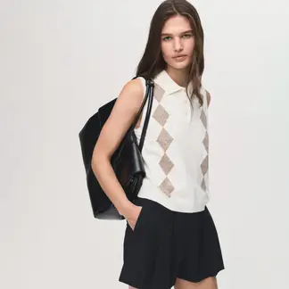 MANGO - Chaleco Rombos Mujer