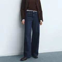 MANGO - Jean Wide Leg Tiro Bajo Mujer
