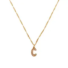 AMPHORA - Collar Letra "c" Dorado