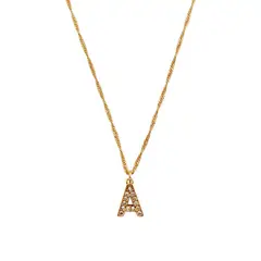 AMPHORA - Collar Letra "a" Dorado