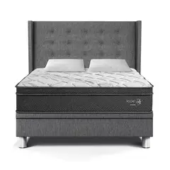 PARAISO - Dormitorio Boxet Gold Pocket Star 2 Plz + 2 Almohadas + Protector