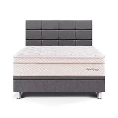 PARAISO - Dormitorio Boxet Blocks Royal Dynasty 2 Plz + 2 Almohadas Viscoelásticas + Protector