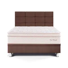 PARAISO - Dormitorio Boxet Blocks Royal Dynasty 2 Plz + 2 Almohadas Viscoelásticas + Protector