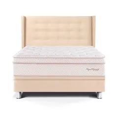 PARAISO - Dorrmitorio Boxet Gold Royal Dynasty 2 Plz + 2 Almohadas Viscoelásticas + Protector