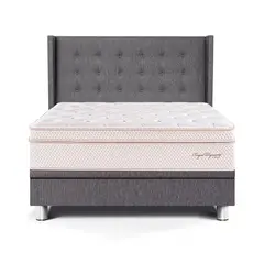 PARAISO - Dorrmitorio Boxet Gold Royal Dynasty Queen + 2 Almohadas Viscoelásticas + Protector