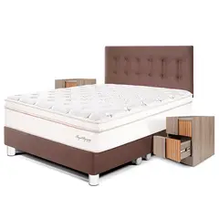 PARAISO - Dormitorio Royal Dynasty Queen + 2 Veladores Han + 2 Almohadas Viscoelásticas