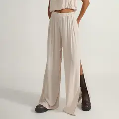 DENIMLAB - Pantalón Wide Leg Tiro Bajo Mujer
