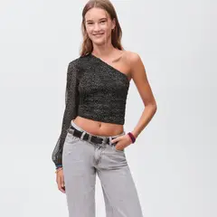 MANGO TEEN - Blusa Asimétrica Mujer