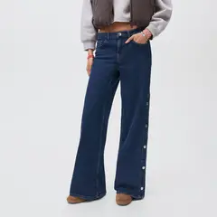 MANGO TEEN - Jean Wide Leg Tiro Medio Mujer