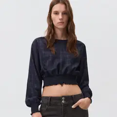 MANGO TEEN - Blusa Manga Larga Mujer