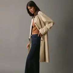 MANGO TEEN - Trench Largo Mujer