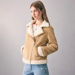 MANGO TEEN - Casaca Efecto Suede Mujer