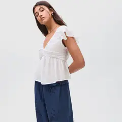 MANGO TEEN - Blusa Manga Corta Mujer