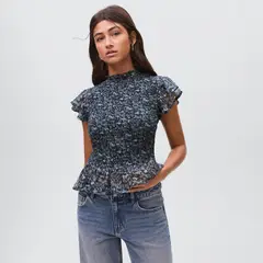 MANGO TEEN - Blusa Manga Corta Mujer