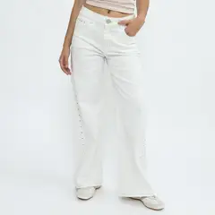 SYBILLA - Jean Wide Leg Tiro Medio Mujer