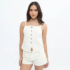 SYBILLA - Top Denim Mujer