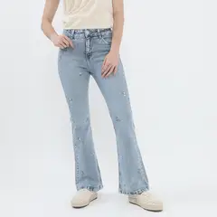 AMERICAN ABBEY - Jean Baggy Tiro Medio Mujer