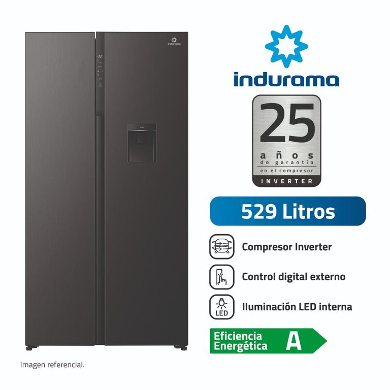 Refrigeradora Negra Side by Side 529L RI-795DNI