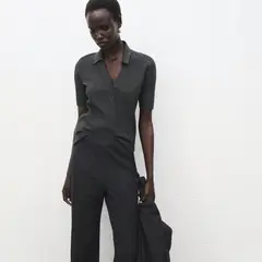 MANGO - Cardigan Manga Corta Mujer