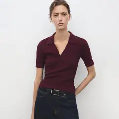 MANGO - Cardigan Manga Corta Mujer