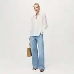 MANGO - Blusa Manga Larga Mujer