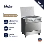 Oster 6 Hornillas Gas Inox OS-PGSGC30061GISM