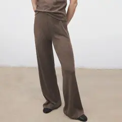 MANGO - Pantalón Flare Tiro Medio Mujer