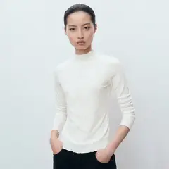 MANGO - Polo Manga Larga Mujer