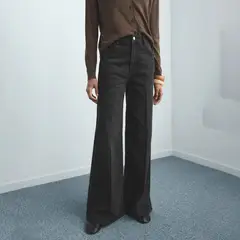 MANGO - Jean Wide Leg Tiro Alto Mujer