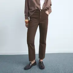 MANGO - Jean Flare Tiro Medio Mujer