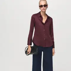 MANGO - Blusa Manga Larga Mujer