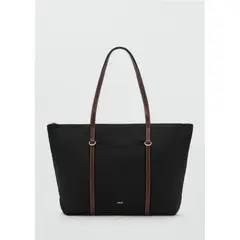 MANGO - Cartera Tote Cobalt Mujer